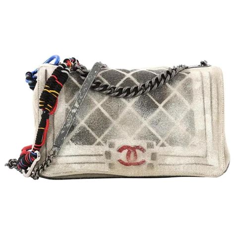 chanel oh my boy|CHANEL Canvas Tromp L’Oeil Graffiti Oh My Boy Flap.